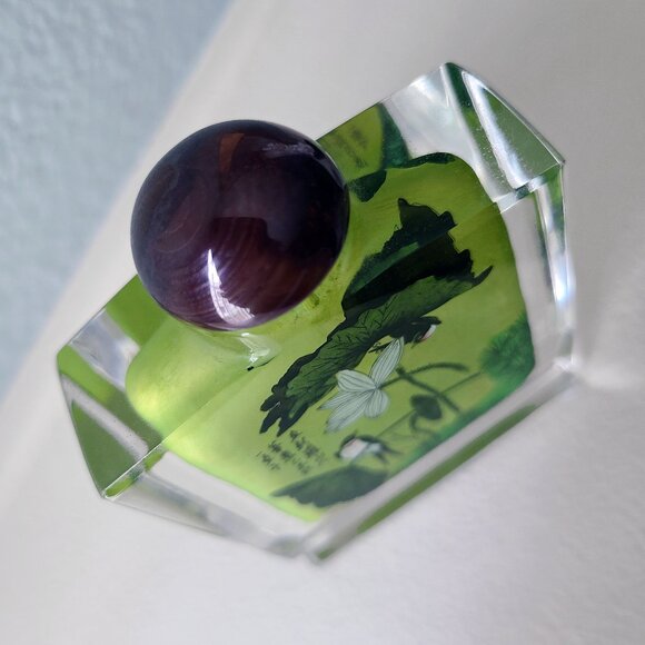 VINTAGE ~ REVERSE PAINTED CHINESE SNUFF BOTTLE - Picture 11 of 12